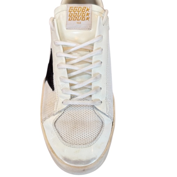 Mens, Golden Goose Stardan with Black Star. Color: White, Size: 11 - Picture 3 of 8